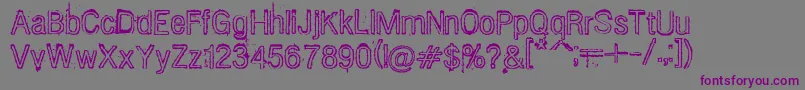 Diesel Font – Purple Fonts on Gray Background