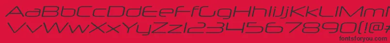 NeuropolxxpltItalic Font – Black Fonts on Red Background