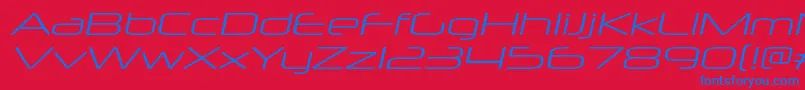 フォントNeuropolxxpltItalic – 赤い背景に青い文字