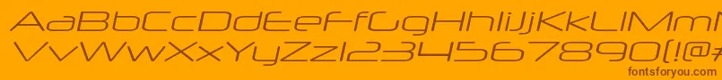 NeuropolxxpltItalic Font – Brown Fonts on Orange Background