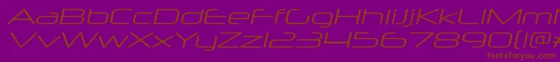 NeuropolxxpltItalic Font – Brown Fonts on Purple Background