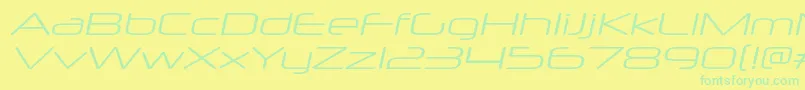 Czcionka NeuropolxxpltItalic – zielone czcionki na żółtym tle