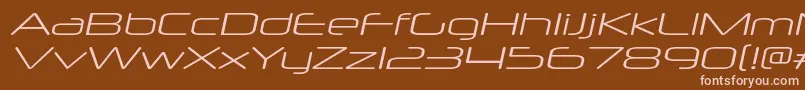 Police NeuropolxxpltItalic – polices roses sur fond brun
