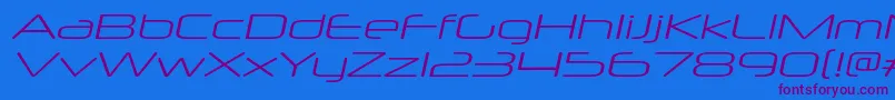 NeuropolxxpltItalic Font – Purple Fonts on Blue Background