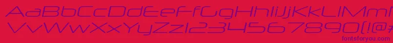 Шрифт NeuropolxxpltItalic – фиолетовые шрифты на красном фоне