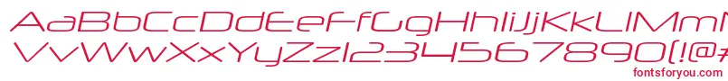 フォントNeuropolxxpltItalic – 白い背景に赤い文字