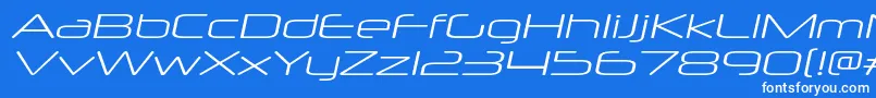NeuropolxxpltItalic Font – White Fonts on Blue Background