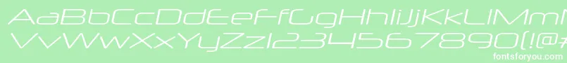 NeuropolxxpltItalic Font – White Fonts on Green Background