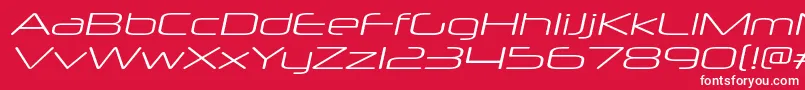 Police NeuropolxxpltItalic – polices blanches sur fond rouge