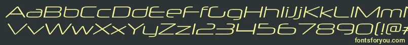 Police NeuropolxxpltItalic – polices jaunes sur fond noir