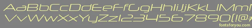 NeuropolxxpltItalic Font – Yellow Fonts on Gray Background