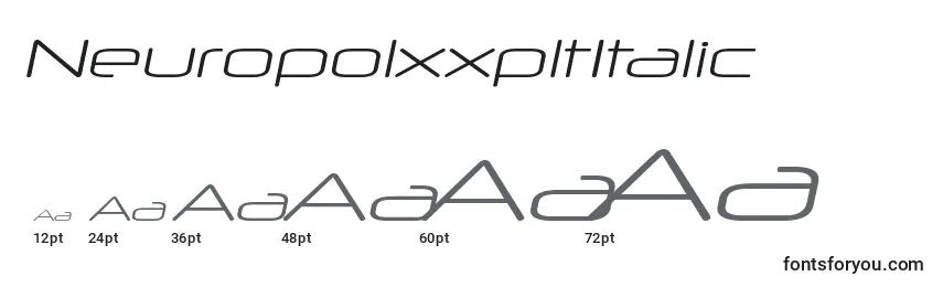 NeuropolxxpltItalic Font Sizes