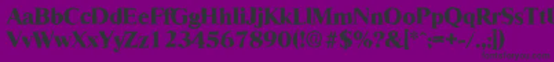 フォントRiccionerandomXboldRegular – 紫の背景に黒い文字
