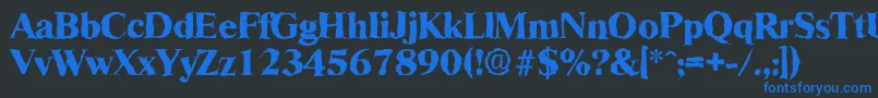 RiccionerandomXboldRegular Font – Blue Fonts on Black Background