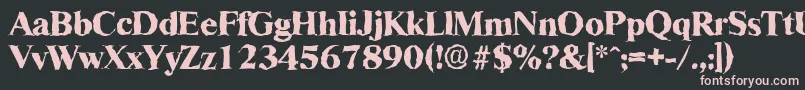 RiccionerandomXboldRegular Font – Pink Fonts on Black Background