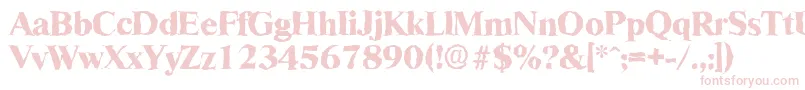 RiccionerandomXboldRegular-Schriftart – Rosa Schriften auf weißem Hintergrund