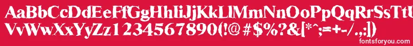 RiccionerandomXboldRegular Font – White Fonts on Red Background