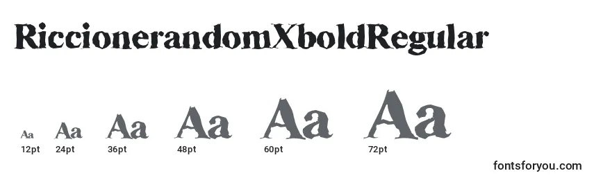 RiccionerandomXboldRegular-fontin koot