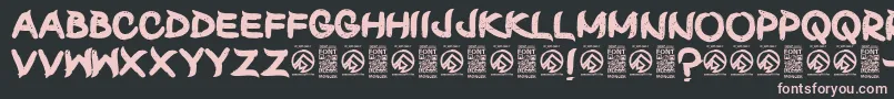 フォントShunsetRegular – 黒い背景にピンクのフォント