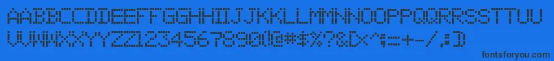 01Digit Font – Black Fonts on Blue Background