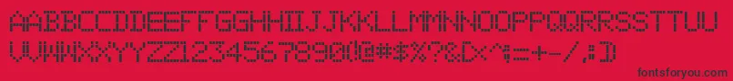 Police 01Digit – polices noires sur fond rouge