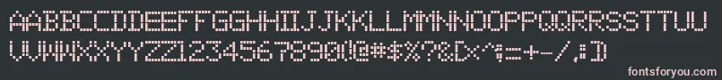 01Digit Font – Pink Fonts on Black Background