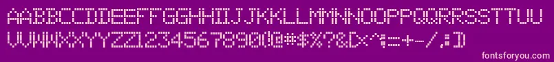 01Digit Font – Pink Fonts on Purple Background