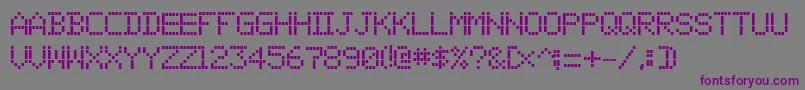 Шрифт 01Digit – фиолетовые шрифты на сером фоне