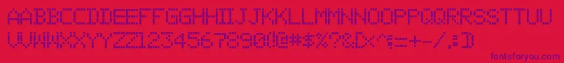 01Digit Font – Purple Fonts on Red Background