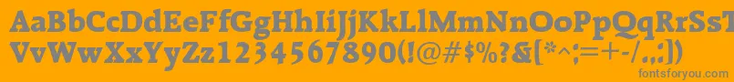 フォントRalentac – オレンジの背景に灰色の文字