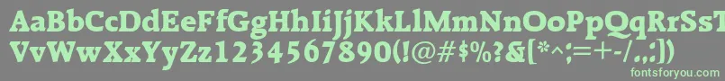 Ralentac Font – Green Fonts on Gray Background