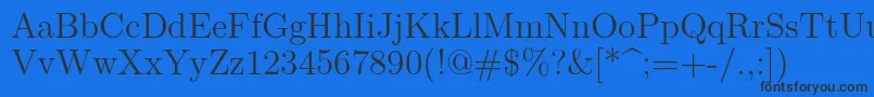 Lmroman12Regular Font – Black Fonts on Blue Background