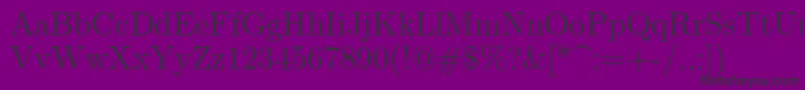 フォントLmroman12Regular – 紫の背景に黒い文字