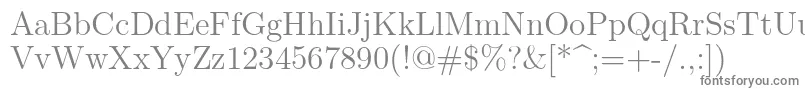 Lmroman12Regular Font – Gray Fonts on White Background