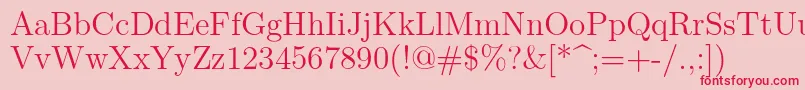 Lmroman12Regular Font – Red Fonts on Pink Background
