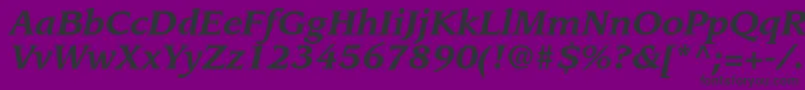 LeawoodstdBolditalic Font – Black Fonts on Purple Background