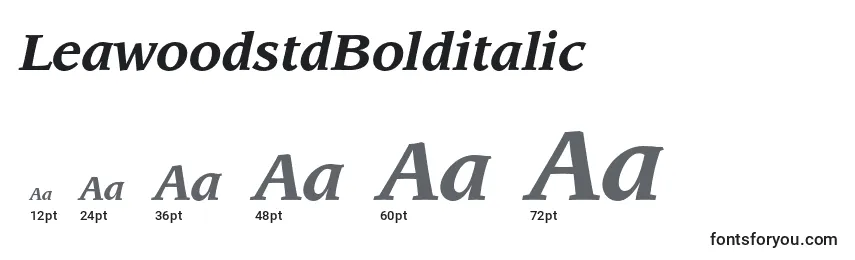 LeawoodstdBolditalic Font Sizes