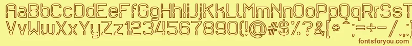 Sportrop Font – Brown Fonts on Yellow Background