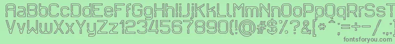 フォントSportrop – 緑の背景に灰色の文字