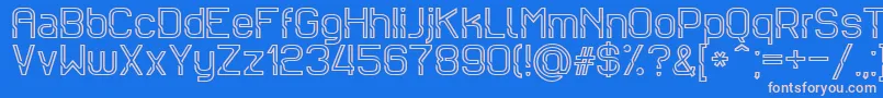 フォントSportrop – ピンクの文字、青い背景