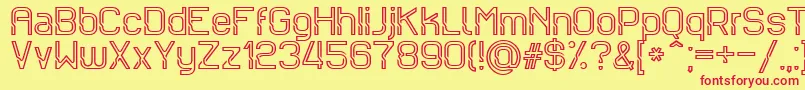 Sportrop Font – Red Fonts on Yellow Background