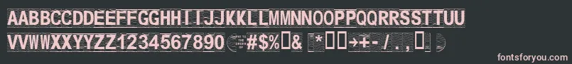 Secure13a Font – Pink Fonts on Black Background