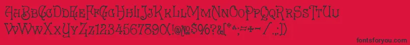 Eureka Font – Black Fonts on Red Background