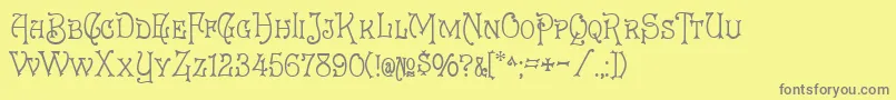 Eureka Font – Gray Fonts on Yellow Background