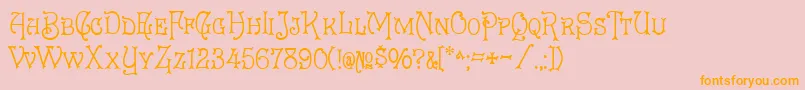 Eureka Font – Orange Fonts on Pink Background