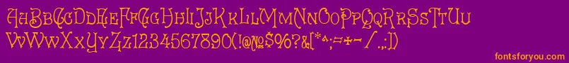 Eureka Font – Orange Fonts on Purple Background