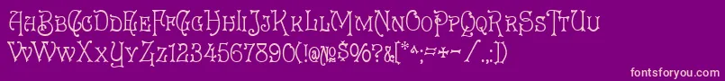 Eureka Font – Pink Fonts on Purple Background
