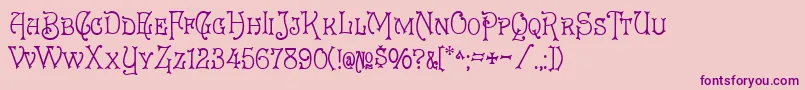 Eureka Font – Purple Fonts on Pink Background