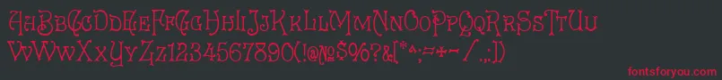 Eureka Font – Red Fonts on Black Background