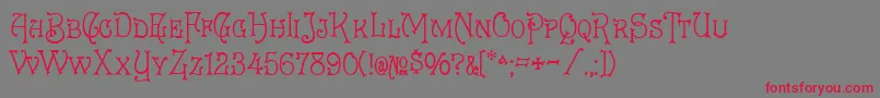 Eureka Font – Red Fonts on Gray Background